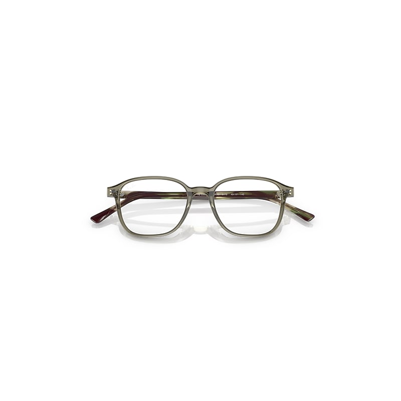 Ray-Ban Leonard Optics Optical Grey & Brown Havana Frame Clear Lenses Polarized 49-17