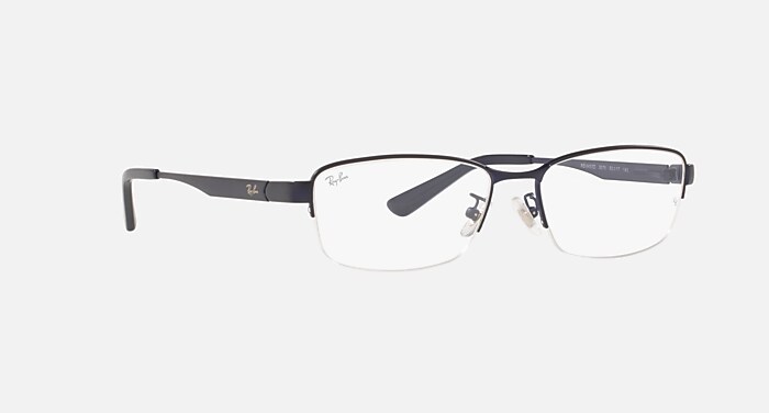 RB6453 OPTICS メガネ ブルー と クリア (55-17) - RB6453D