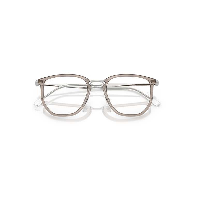 Ray-Ban Rb4451v Optics Optical Silver Frame Clear Lenses Polarized 53-20
