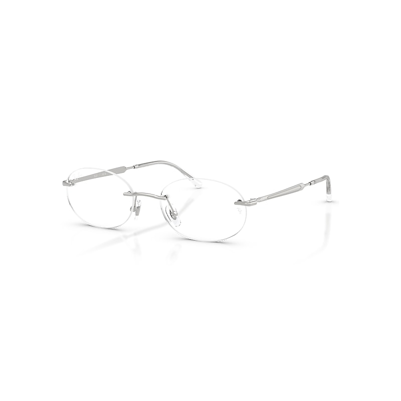 Ray-Ban Eyeglasses   Optics - Silver Frame Clear Lenses Polarized 52-18, RB3767V