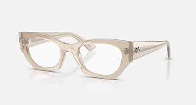 ZENA OPTICS BIO-BASED Eyeglasses with Shiny Cloudy Warm White and