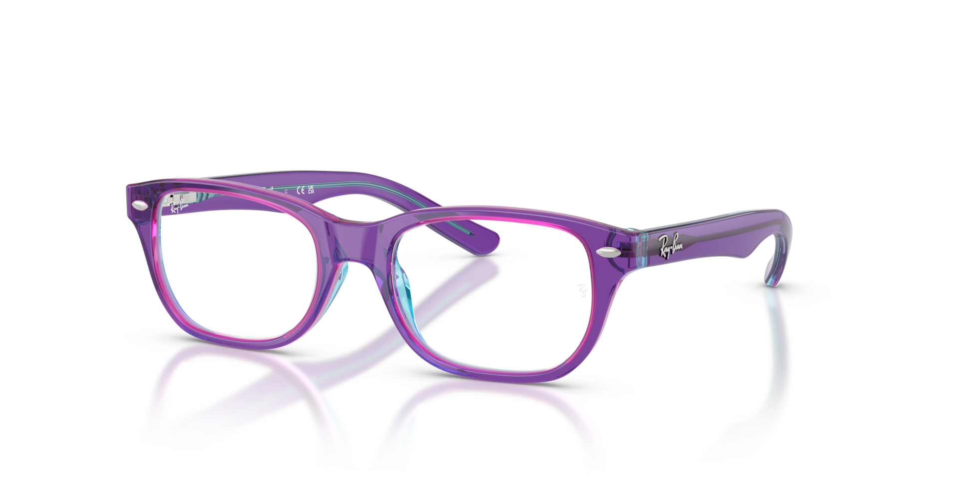Ray-Ban Rb1555 Optics Kids - Monture Violet Transparent Et Bleu Clair Verres Incolore 48-16 polariss 107 €