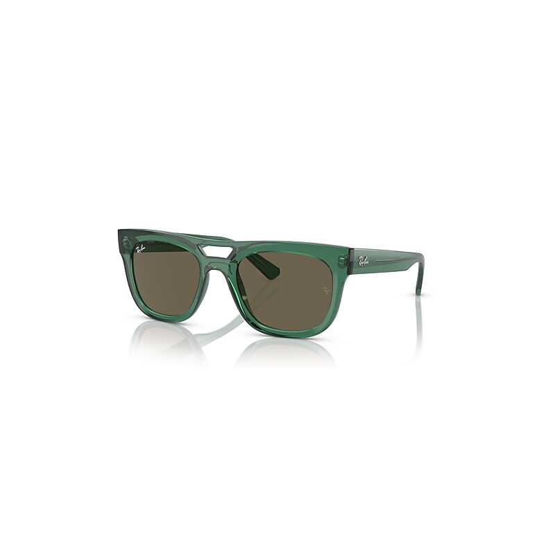 Ray-Ban Sunglasses Phil Bio-Based - Transparent Green Frame Brown Lenses 54-21, RB4426 - Image 1