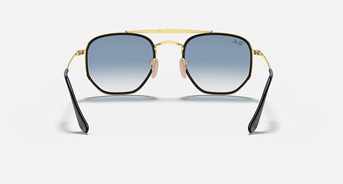 MARSHAL II Sunglasses in Arista Gold and Light Blue Gradient