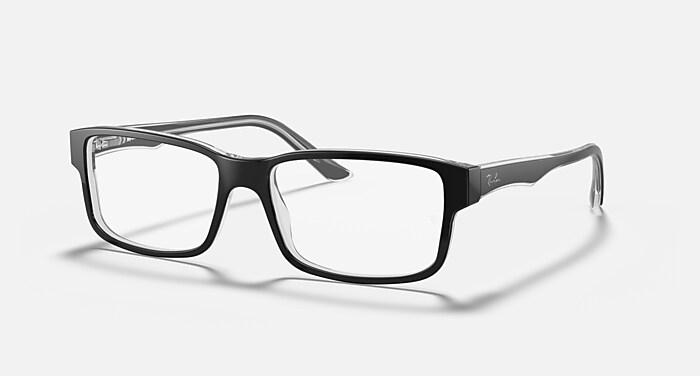 RB5017A Eyeglasses with Black and Clear (52-19) - RB5017A | Ray