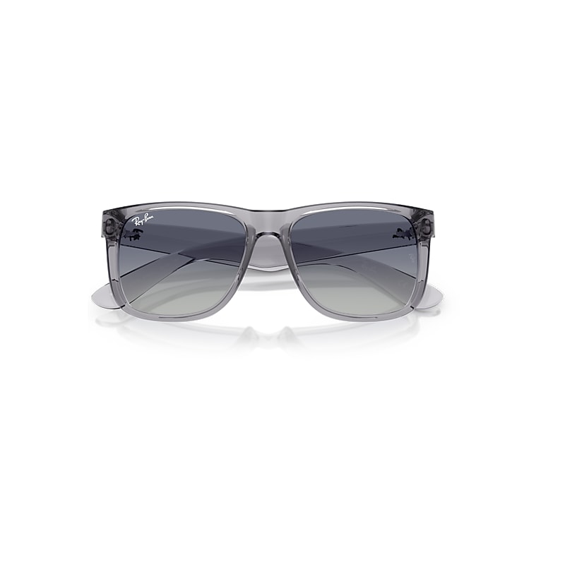 Ray-Ban Justin Classic Sunglasses Transparent Grey Frame Grey Lenses 55-17