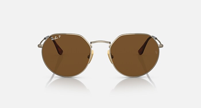 JACK TITANIUM Sunglasses in Gold and Brown Polarized - RB8165 