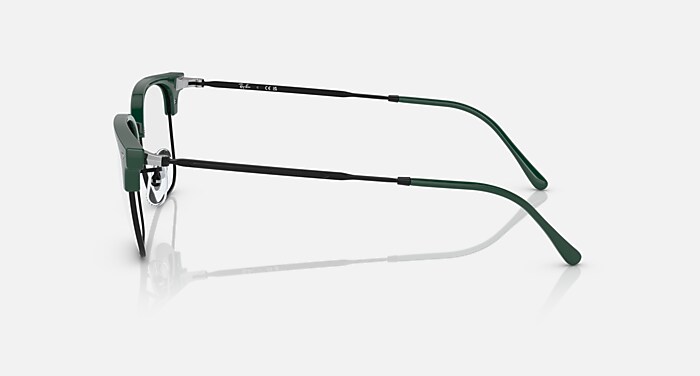 NEW CLUBMASTER OPTICS Eyeglasses with Green On Black and Clear (51