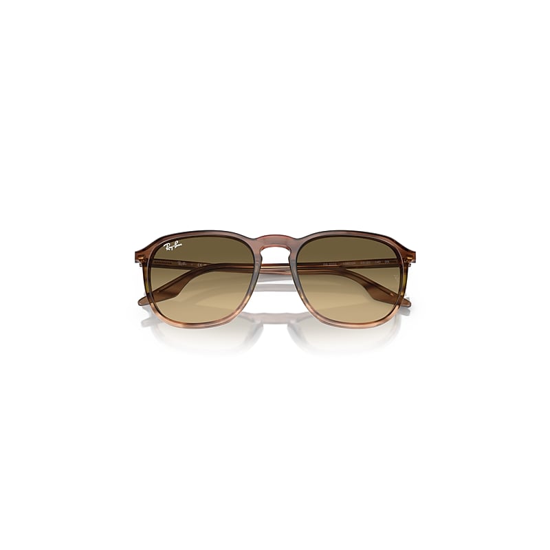 Ray-Ban Rb2203 Sunglasses Striped Brown Frame Brown Lenses 52-20