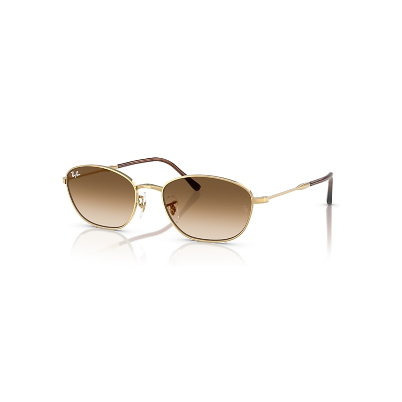 Ray - Ban Women's Brown Woman Rb3749 001/51 Sunglasses Metal Gold Geometric Normal Shaded - Image 6