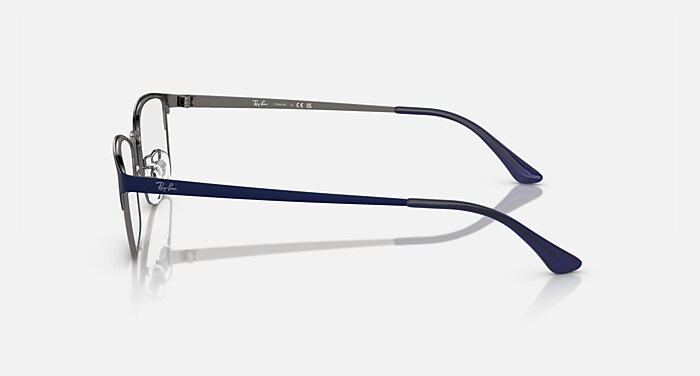 RB8772D OPTICS TITANIUM Eyeglasses with Dark Blue On Gunmetal and