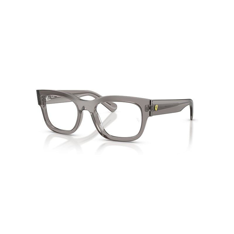 Ray-Ban Eyeglasses   Optics Scuderia Ferrari Collection - Transparent Grey Frame Clear Lenses Polarized 51-19, RB5528M
