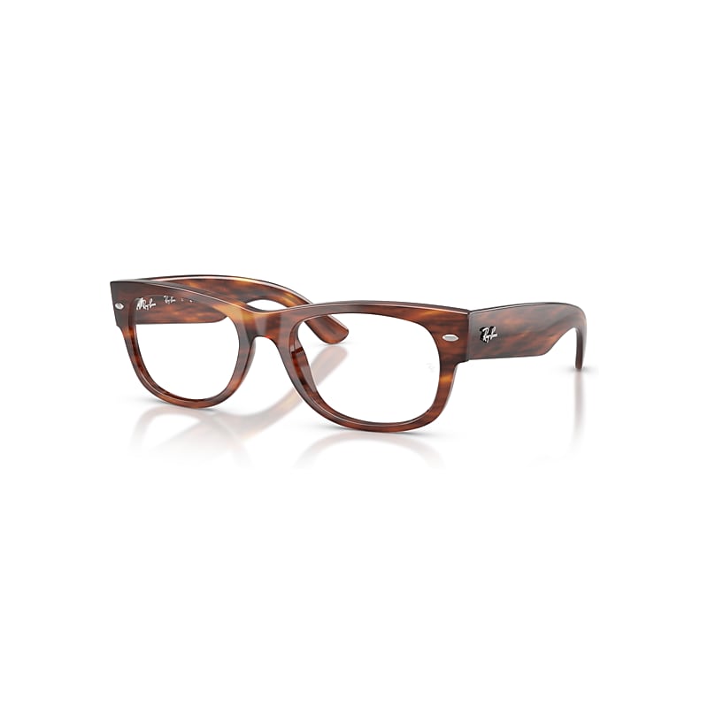 Ray-Ban Eyeglasses  Mega Wayfarer Ii Optics - Striped Havana Frame Clear Lenses Polarized 52-21, RB0832V