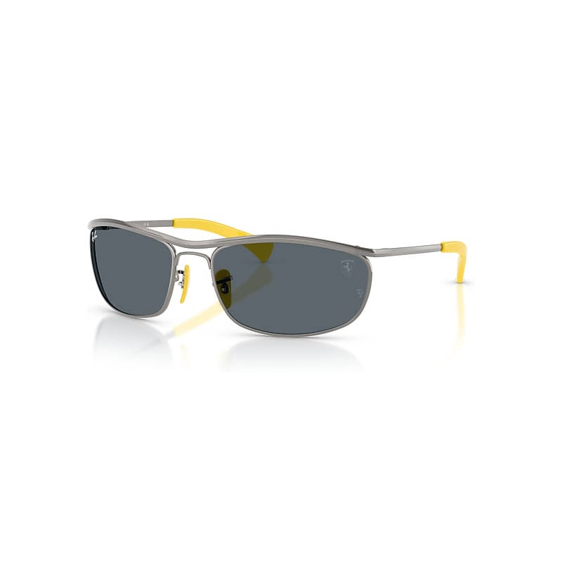 Ray-Ban Sunglasses   Scuderia Ferrari Collection - Gunmetal Frame Blue Lenses 62-18, RB3819M