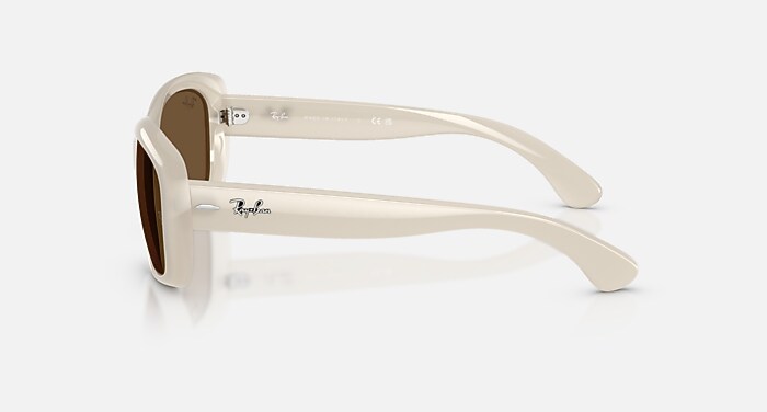 JACKIE OHH Sunglasses in Opal Ivory and Dark Brown - RB4101 | Ray