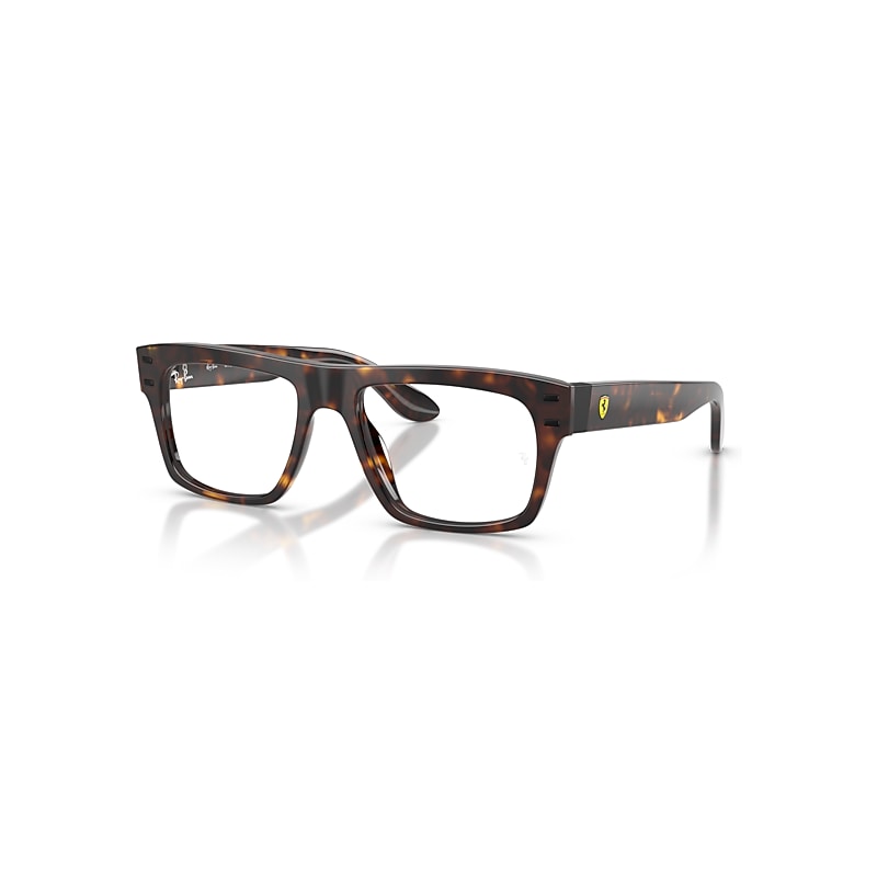 Ray-Ban Eyeglasses Unisex Rb5459m Optics Scuderia Ferrari Collection - Havana Frame Transparent Lenses Polarized 53-18