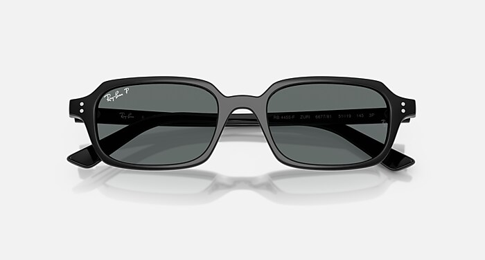 ZURI BIO-BASED Sunglasses in Black and Dark Grey Polarized
