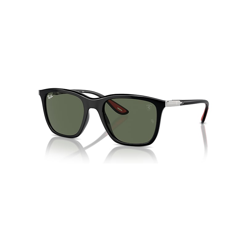 Ray-Ban Unisex Sunglass RB4433M Scuderia Ferrari Collection - Frame color: Black, Lens color: Dark Green - Image 4
