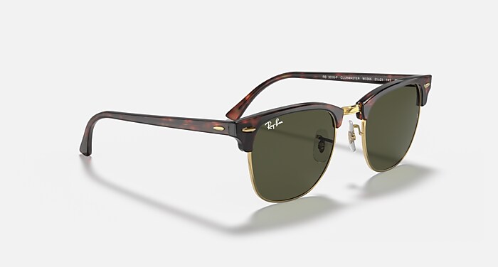 CLUBMASTER CLASSIC Sunglasses in Tortoise On Gold and G-15 Green