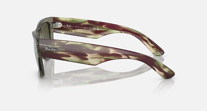MEGA WAYFARER Sunglasses in Transparent Green and Silver - RB0840S