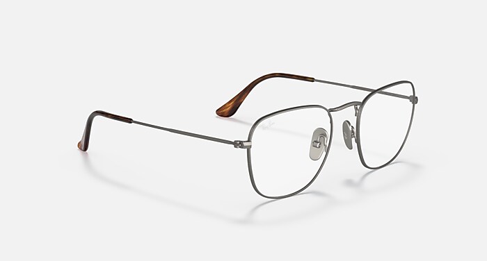 a*i様 Ray-Ban Titanium β サングラス FRANK TITANIUM OPTICS Eyeglasses with Gunmetal and Clear (51-20