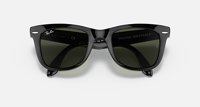 庄*司様 Ray-Ban Folding Wayfarer サングラス WAYFARER FOLDING CLASSIC Sunglasses in Black and G-15 Green