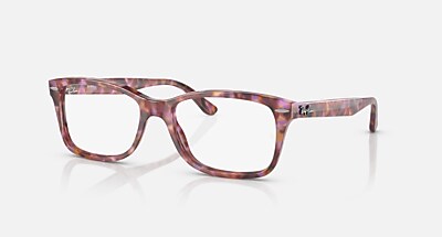 RB5428 OPTICS メガネ 透明上にブラック と クリア (55-17) - RB5428F