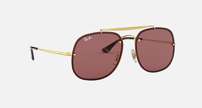 BLAZE GENERAL Sunglasses in Arista Gold and Dark Violet Classic