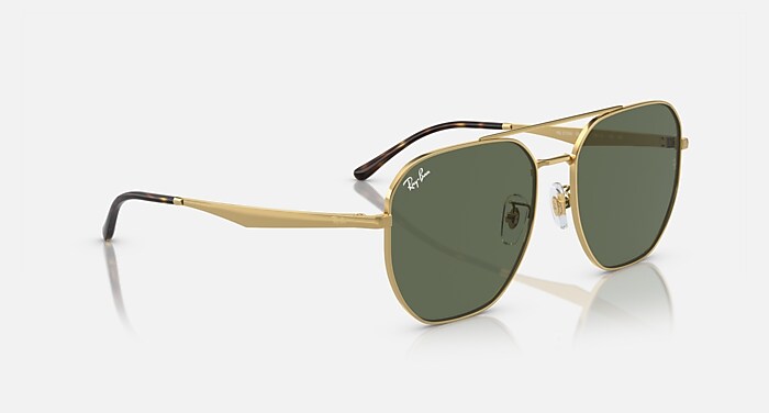 RB3724D Sunglasses in Arista Gold and Dark Green (59-18) - RB3724D