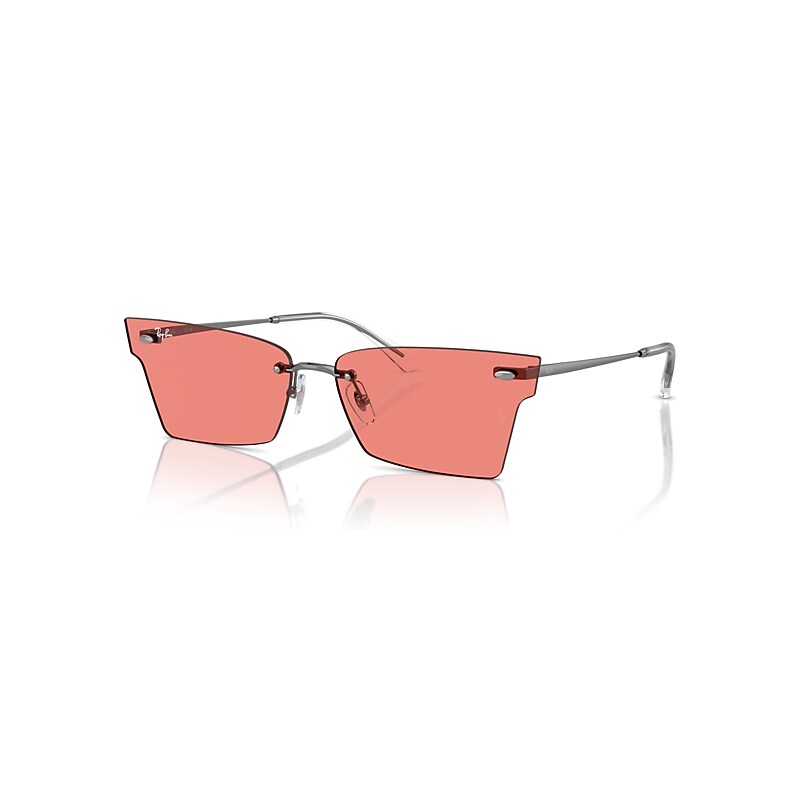 Ray-Ban Sunglasses  Xime Bio-Based - Gunmetal Frame Pink Lenses 64-15, RB3730