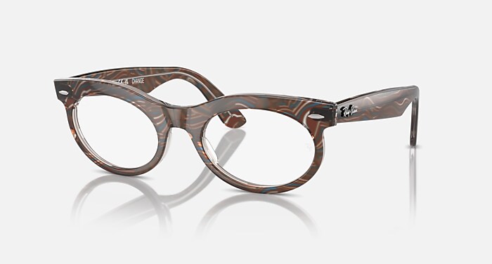 WAYFARER OVAL OPTICS CHANGE Eyeglasses with Photo Waves Grey and