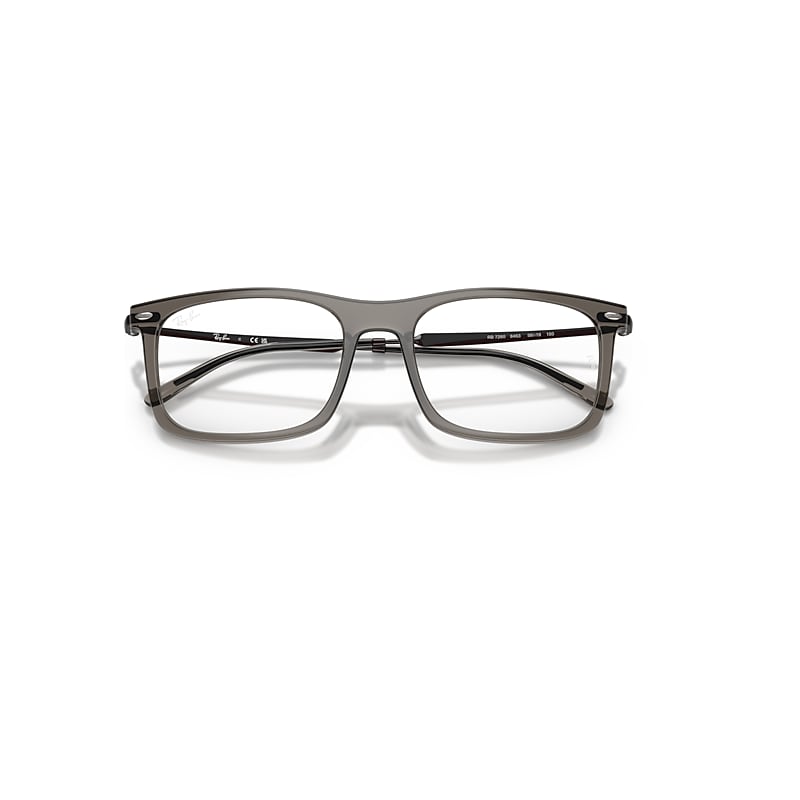 Ray-Ban Rb7260 Optics Optical Black Frame Clear Lenses Polarized 54-19