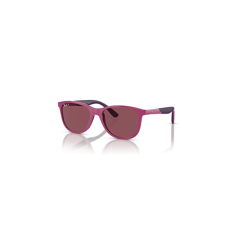 Ray-Ban Sunglasses Kids  Kids Bio-Based - Fuchsia On Violet Frame Violet Lenses Polarized 49-16, RB9077S