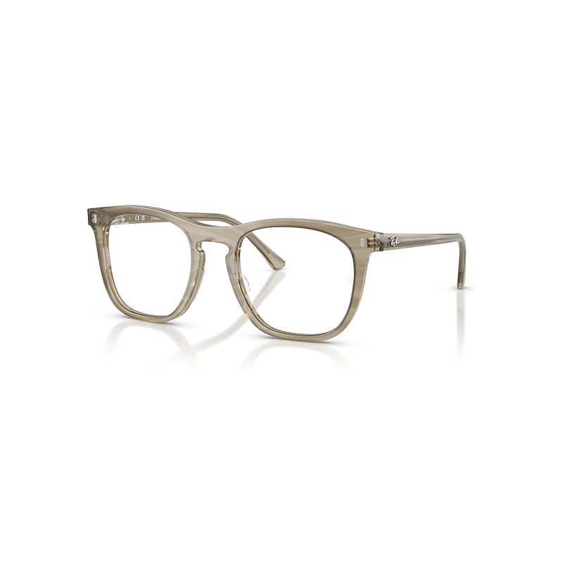Ray-Ban Eyeglasses Unisex Rb2210v Optics Change - Photo Striped Grey Frame Clear Lenses Polarized 51-21