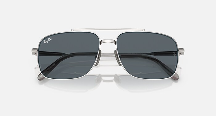 MICHAEL TITANIUM Sunglasses in Silver and Blue - RB8096 | Ray-Ban® CA