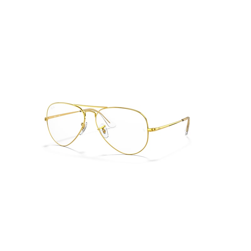 Ray-Ban Eyeglasses  Aviator Optics - Gold Frame Clear Lenses 55-14, RB6489