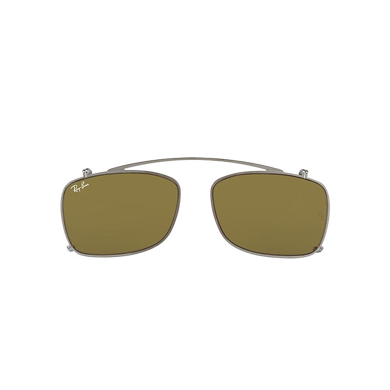Ray-Ban Clipon Unisex Rb5228 Clip-on - Gunmetal Frame Brown Lenses 53-17
