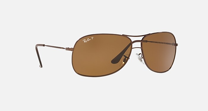 【Ray-Ban】ブラウン ボストン サングラス RB3267 ポラライズド（偏光） サングラス ブラウン と ブラウン偏光