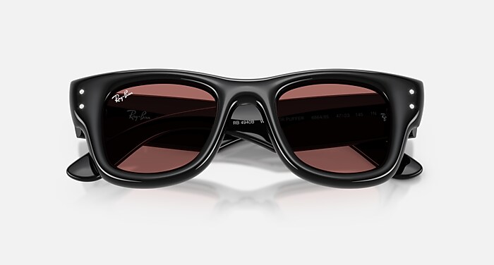 Óculos de Sol WAYFARER PUFFER CRYSTAL EDITION em Preto e Violeta