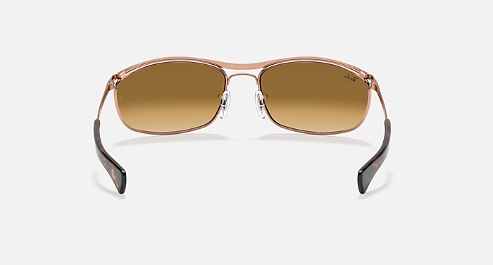 OLYMPIAN I DELUXE Sunglasses in Transparent Red and Light Brown