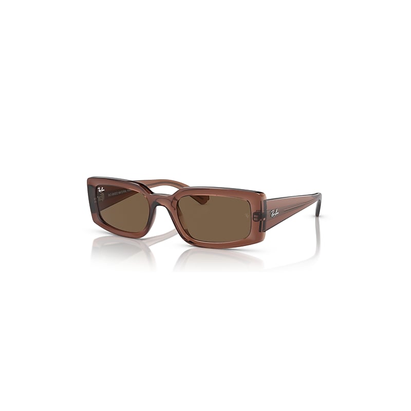 Ray-Ban Sunglasses  Kiliane Bio-Based - Transparent Brown Frame Brown Lenses 54-21, RB4395