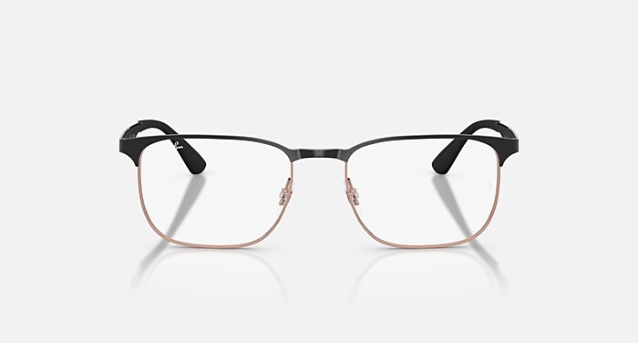 RB6363 OPTICS Eyeglasses with Black On Copper and Demo Bio (56-18