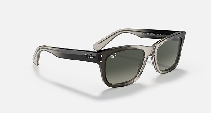 BURBANK Sunglasses in Transparent Grey and Grey Gradient (55-20
