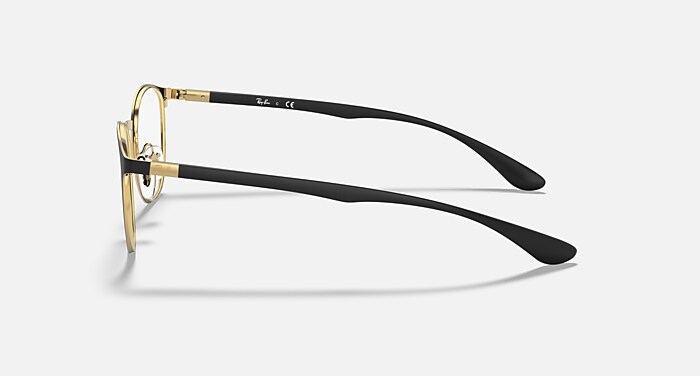RB6355 OPTICS ポラライズド（偏光） メガネ ゴールド上にブラック と