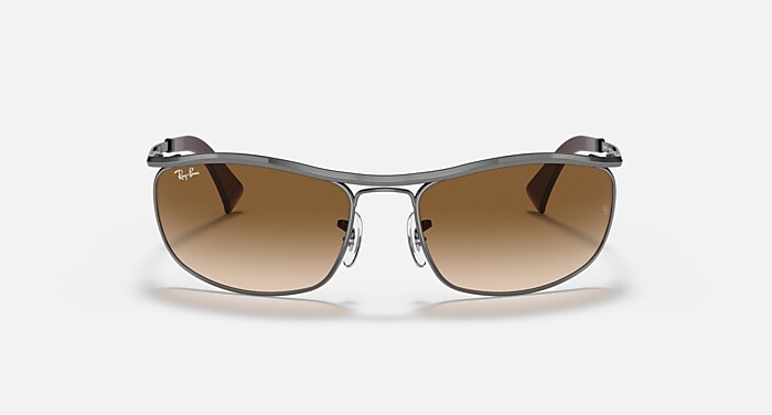 OLYMPIAN Sunglasses in Gunmetal and Light Brown Gradient (62-19
