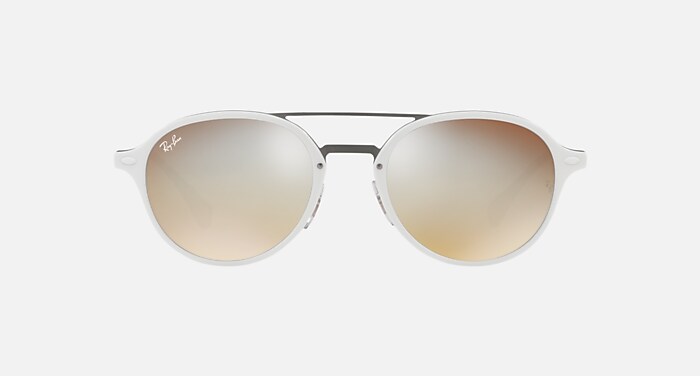 RB4287 Sunglasses in White and Silver Gradient Flash (55-22
