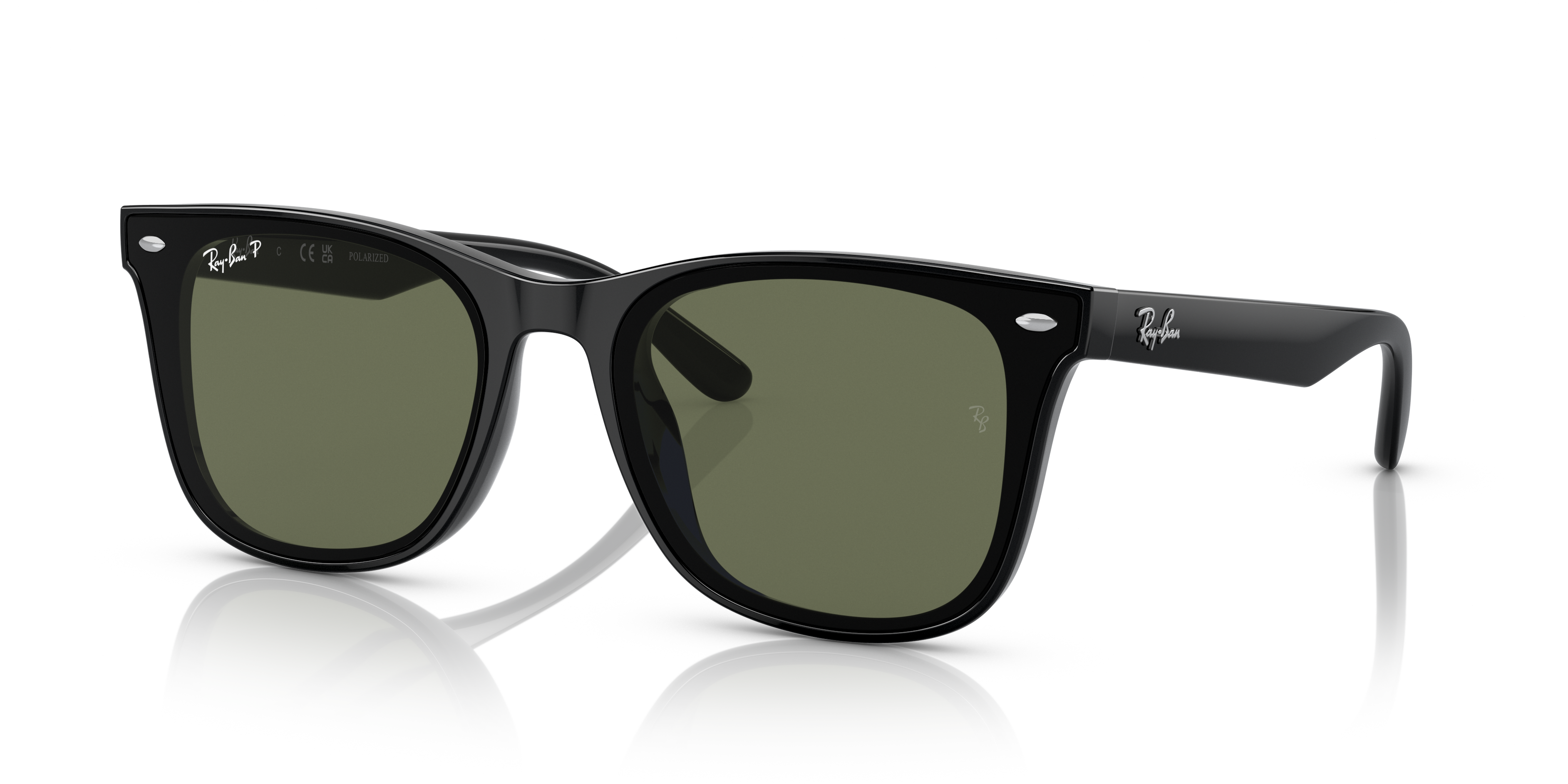 RB4391D Sunglasses in Black and Dark Green Polarized - RB4391D