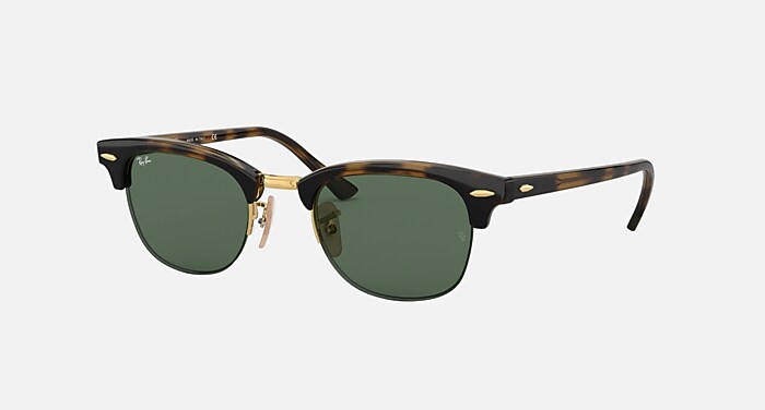 レイバンサングラス　RB4354 クラブマスターハーフリム RB4354 Sunglasses in Light Havana and Dark Green (48-22) - RB4354