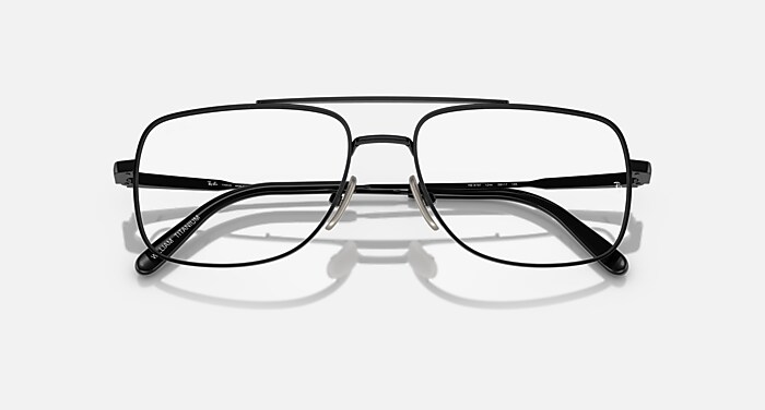 WILLIAM TITANIUM OPTICS メガネ ブラック と クリア (58-17) - RB8797