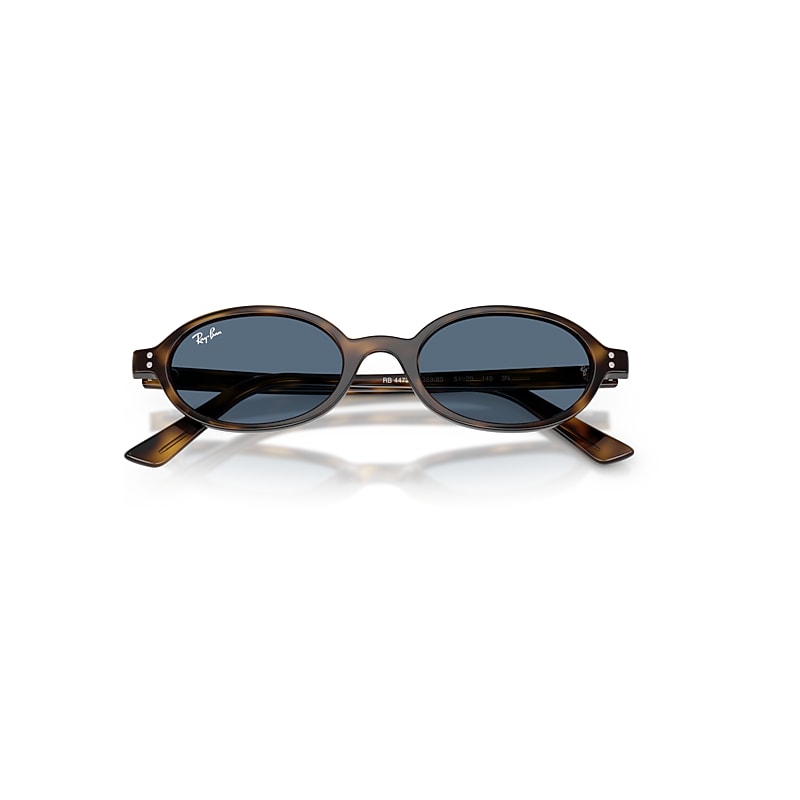 Ray-Ban Khal Bio-based Sunglasses Havana Frame Blue Lenses 51-20